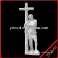 Religious Jesus and Cross Statue for Church, Life Size Jesus Statues For Sale YL-R429